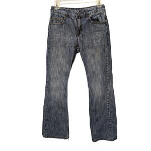 Helix Boys Jeans Youth 16 Slim Boot Embroider Dark Wash Adjustable Vintage Y2K